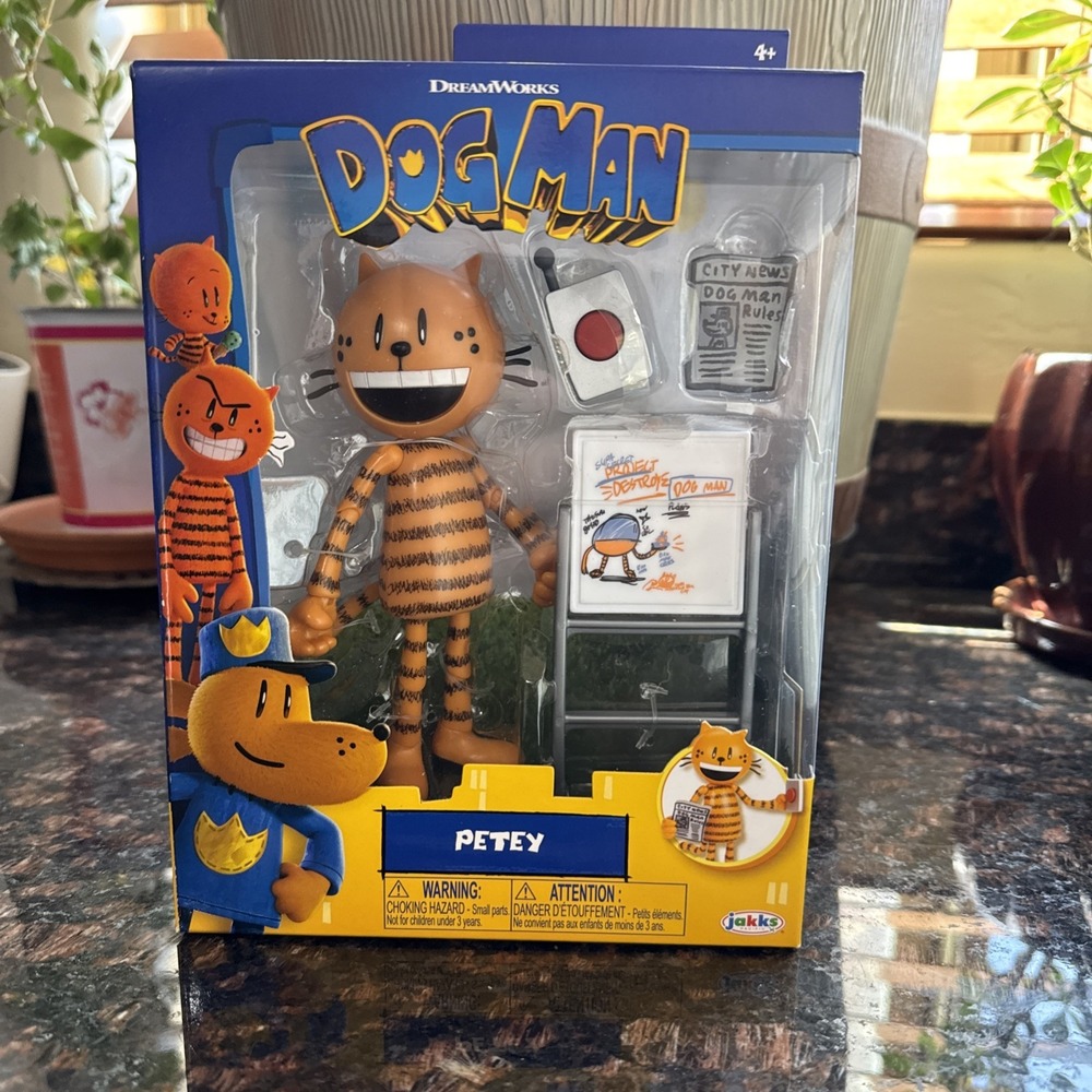 Jakks Pacific Dreamworks Petey Dog Man Movie 5 Inch Figure NEW 2025 NIB 19738